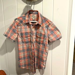 Lucky Brand Snap button cowboy short sleeve